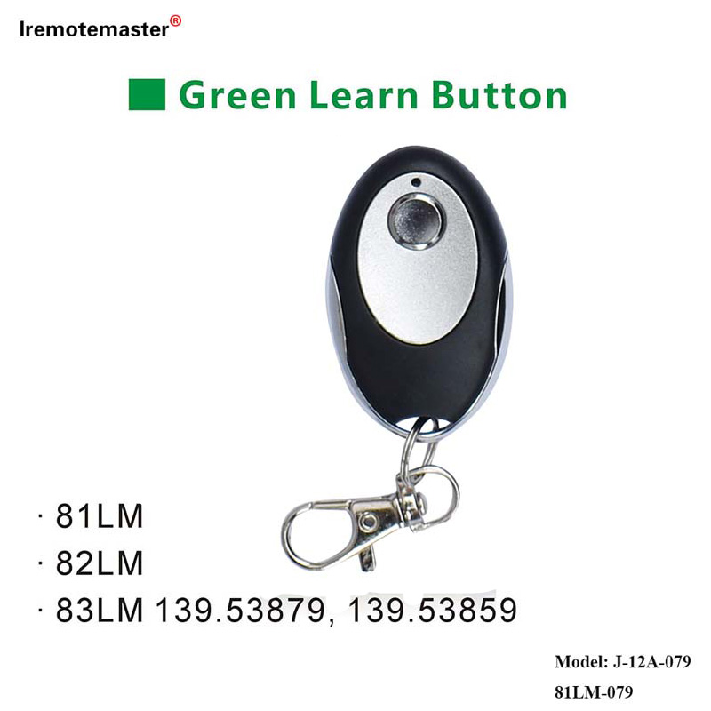 Pour 81LM 82LM 83LM Bouton d'apprentissage vert 390MHz Remplacement de la télécommande de la porte de la porte