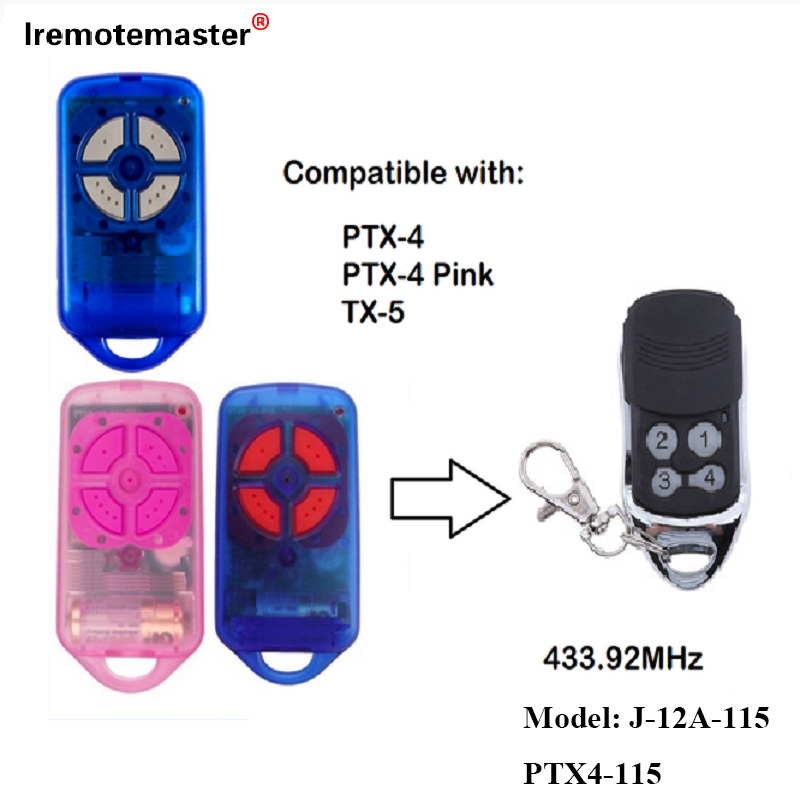 Pour PTX4 433.92 MHz Gate Garage Door Télécommande Rolling Code