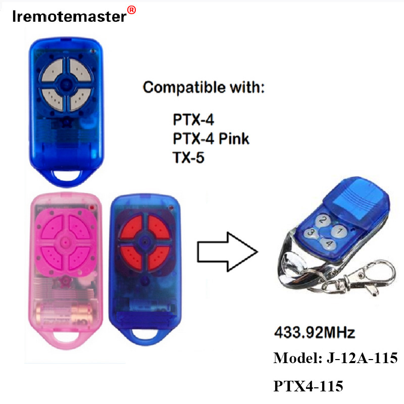 Pour télécommande de porte de garage à code roulant PTX4 433,92 MHz