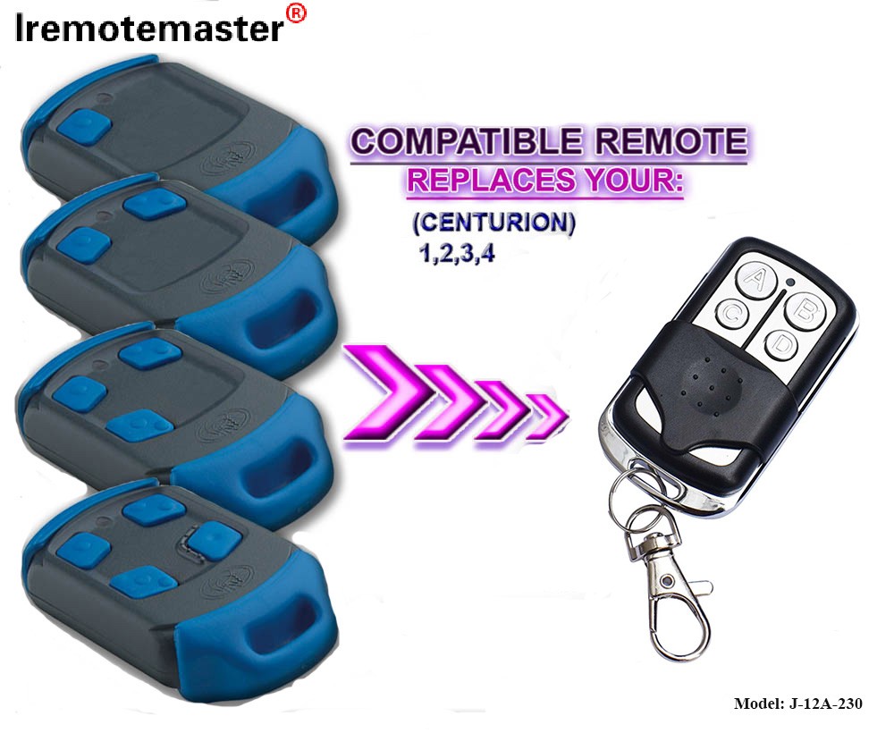 Ouvre-porte de garage télécommande 433MHZ Clone Rolling Code 4 boutons